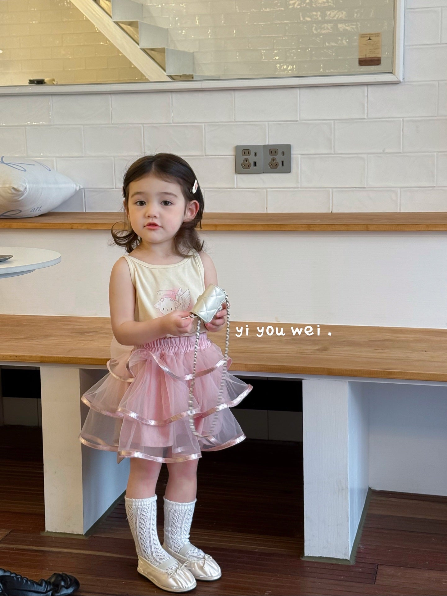 Puffy Tulle Skirt with Bow