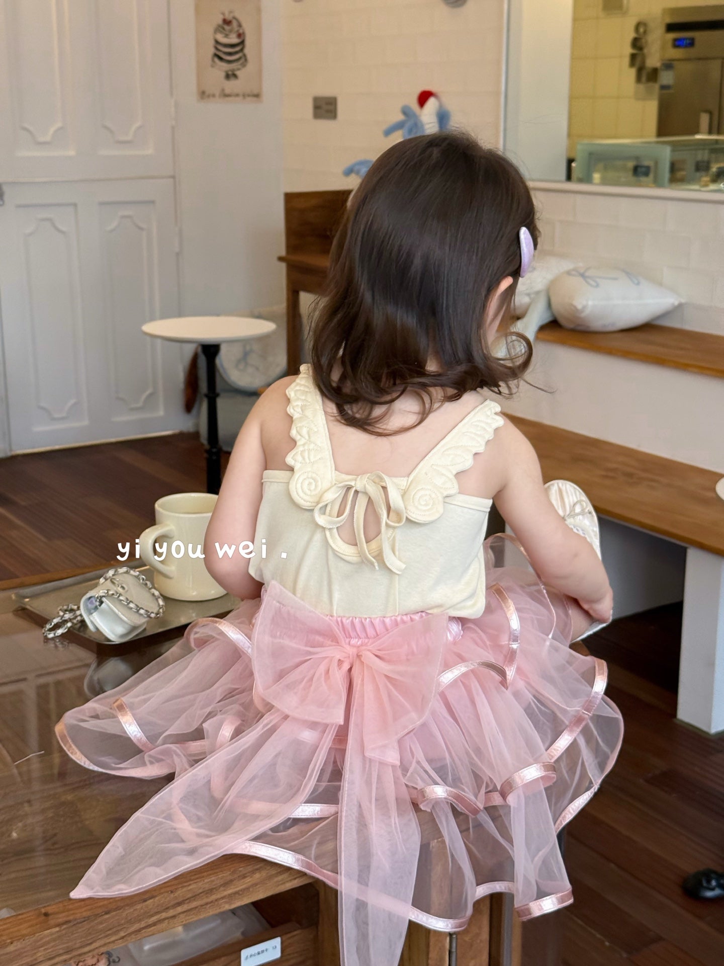 Puffy Tulle Skirt with Bow