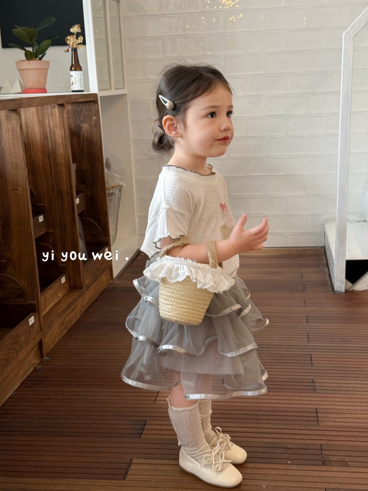 Puffy Tulle Skirt with Bow